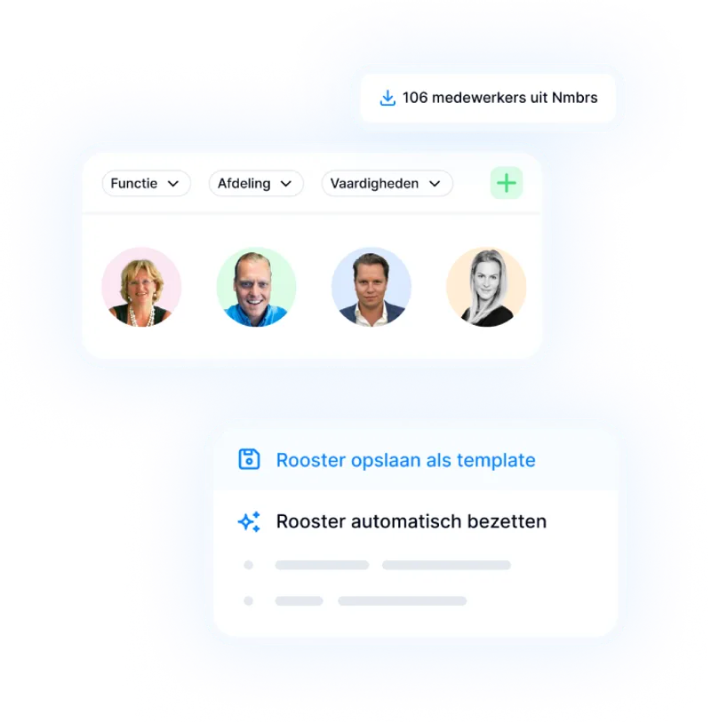 Binnen 5 minuten ben je met Bedrijfsrooster lekker aan het werk en zijn je medewerkers ingeroosterd.